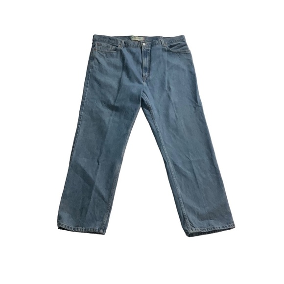 Levi’s 505 Jeans Sz 44W 32L Relaxed Fit Medium Blue Wash - Picture 1 of 8